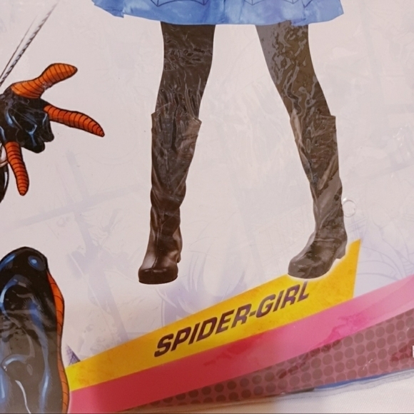 NWT Marvel Girls Red Blue Spider-Girl Halloween Costume Child Girls Large Hero - Picture 5 of 6
